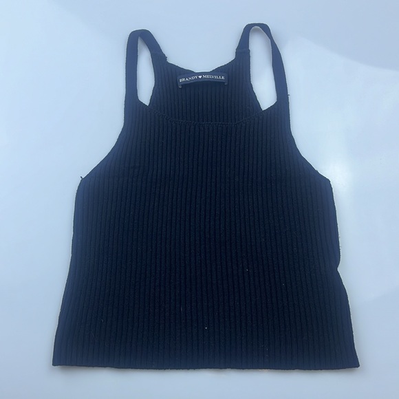 Brandy Melville Ribbed Crop Tank N208-18 - Picture 2 of 4